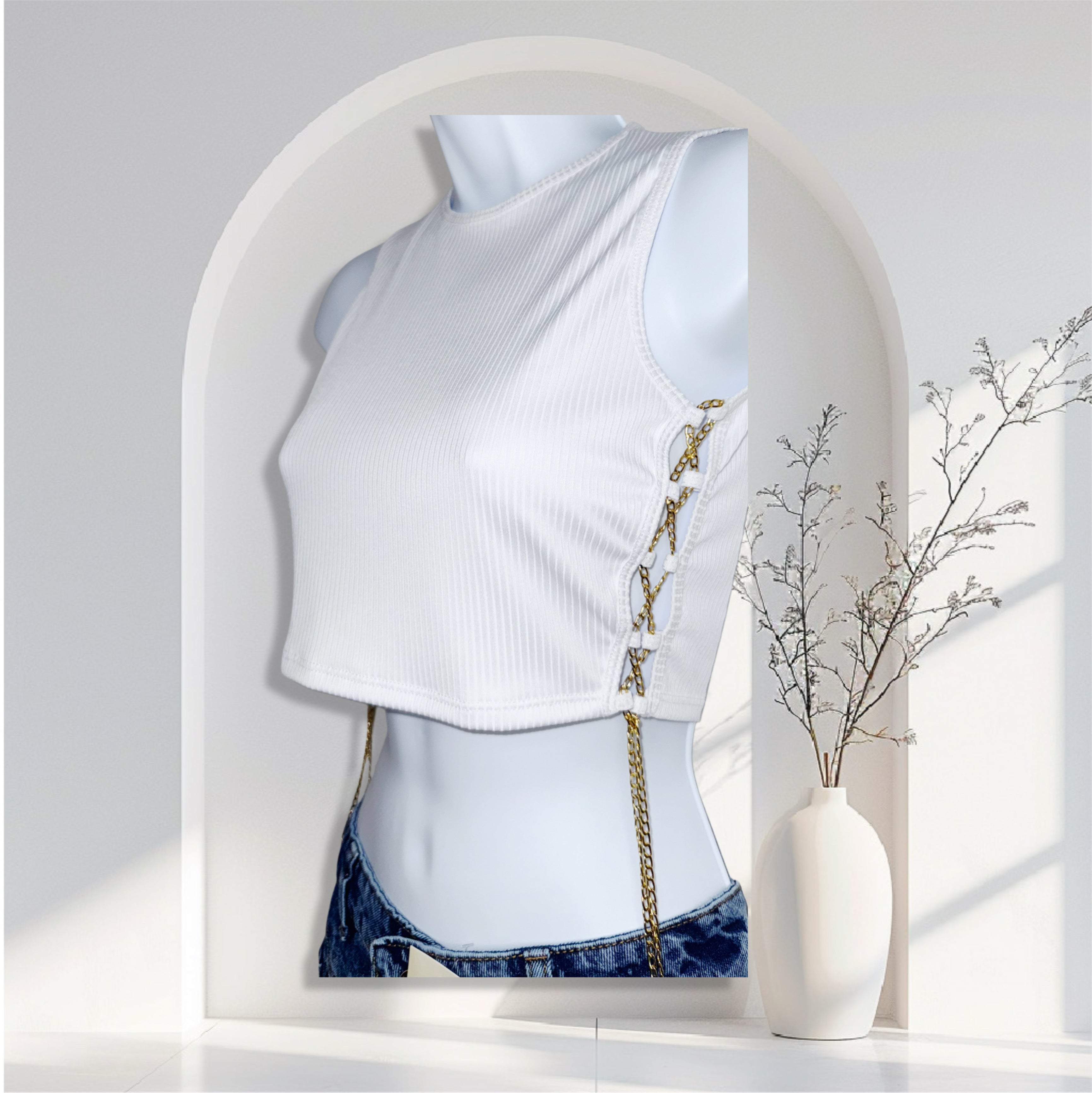 Chain Luxe Crop Top